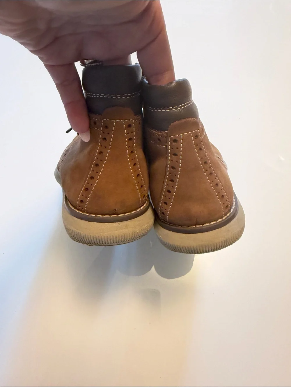 Johnston & Murphy Kids Tan Brown Leather Zip up Boot